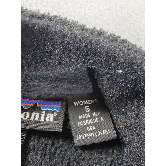 Patagonia Fleece Vest Womens Small Black Regulator R Series Made in USA Full Zip - Picture 3 of 11